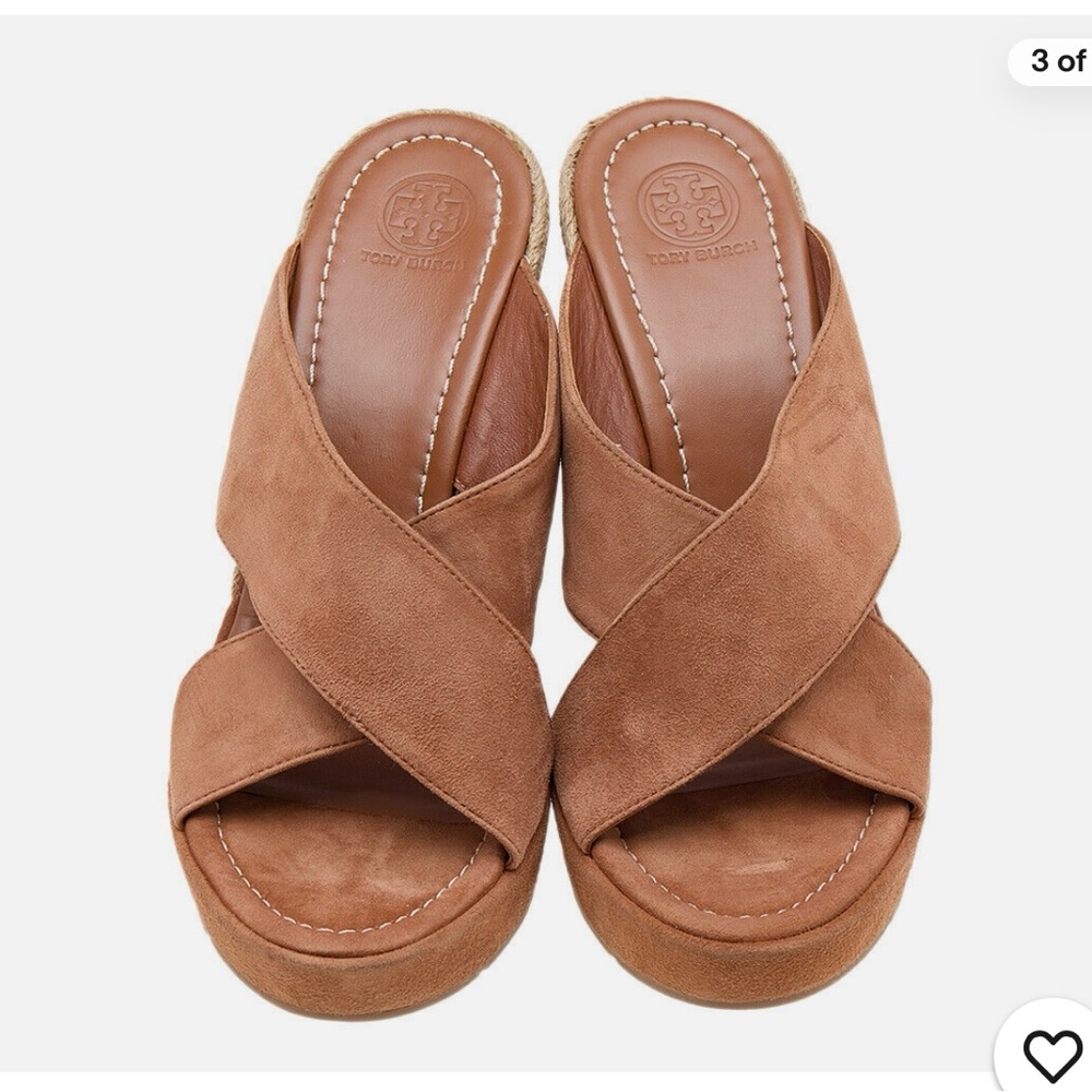 Tory Burch Brown Wedge Sandals